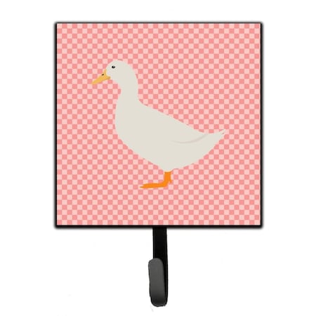 Carolines Treasures American Pekin Duck Pink Check Leash or Key Holder BB7860SH4